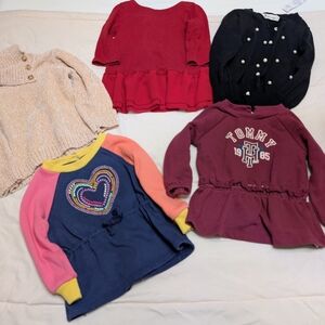 Girls' Burgundy Peplum Sweatshirt